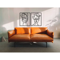 Decorazione in Metallo Donna 10, Nero, Metallo, 100x0,15x63 cm, DESIGN MANIA