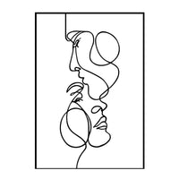 Decorazione in Metallo Volti 5, Nero, Metallo, 42x0,15x60 cm, DESIGN MANIA