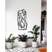 Decorazione in Metallo Donna 17, Nero, Metallo, 40x0,15x85 cm, DESIGN MANIA