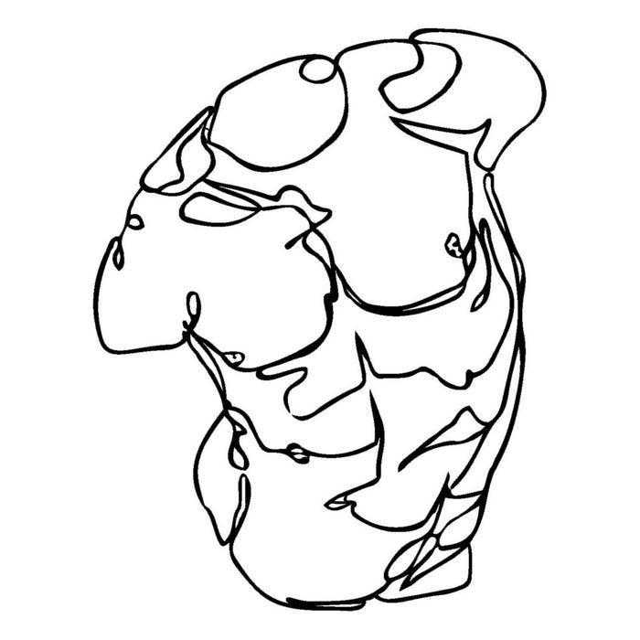 Decorazione in Metallo Busto Uomo, Nero, Metallo, 55x0,15x71 cm, DESIGN MANIA