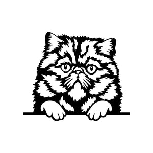 Decorazione in Metallo Gatto 7, Nero, Metallo, 48x0,15x40 cm, DESIGN MANIA