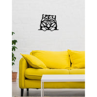 Decorazione in Metallo Gatto 7, Nero, Metallo, 48x0,15x40 cm, DESIGN MANIA