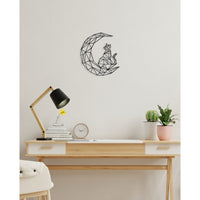 Decorazione in Metallo Gatto 8, Nero, Metallo, 40x0,15x44 cm, DESIGN MANIA