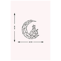 Decorazione in Metallo Gatto 8, Nero, Metallo, 40x0,15x44 cm, DESIGN MANIA