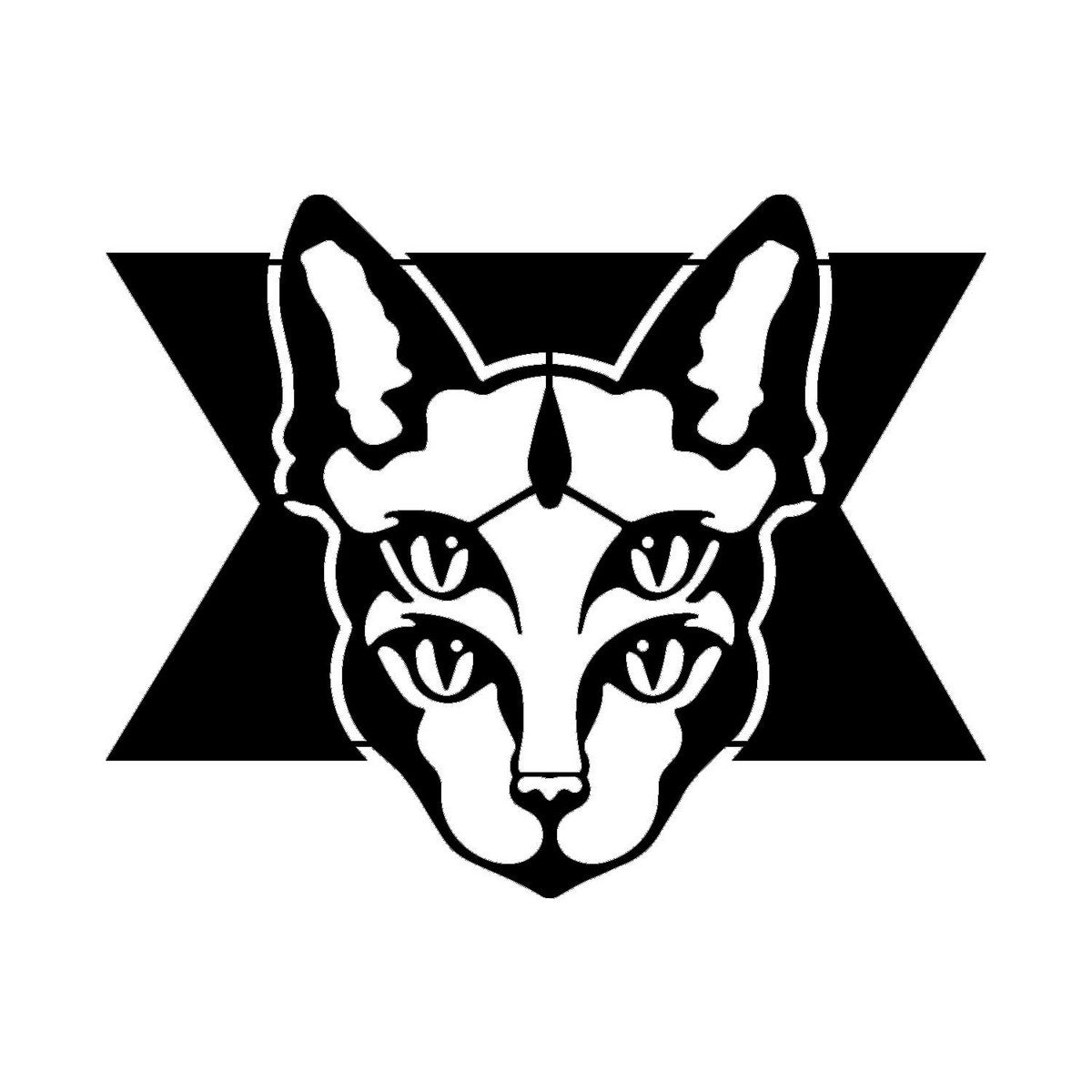 Decorazione in Metallo Gatto 13, Nero, Metallo, 50x0,15x40 cm, DESIGN MANIA