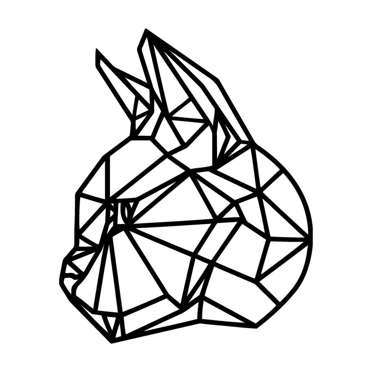 Decorazione in Metallo Gatto 43, Nero, Metallo, 40x0,15x50 cm, DESIGN MANIA