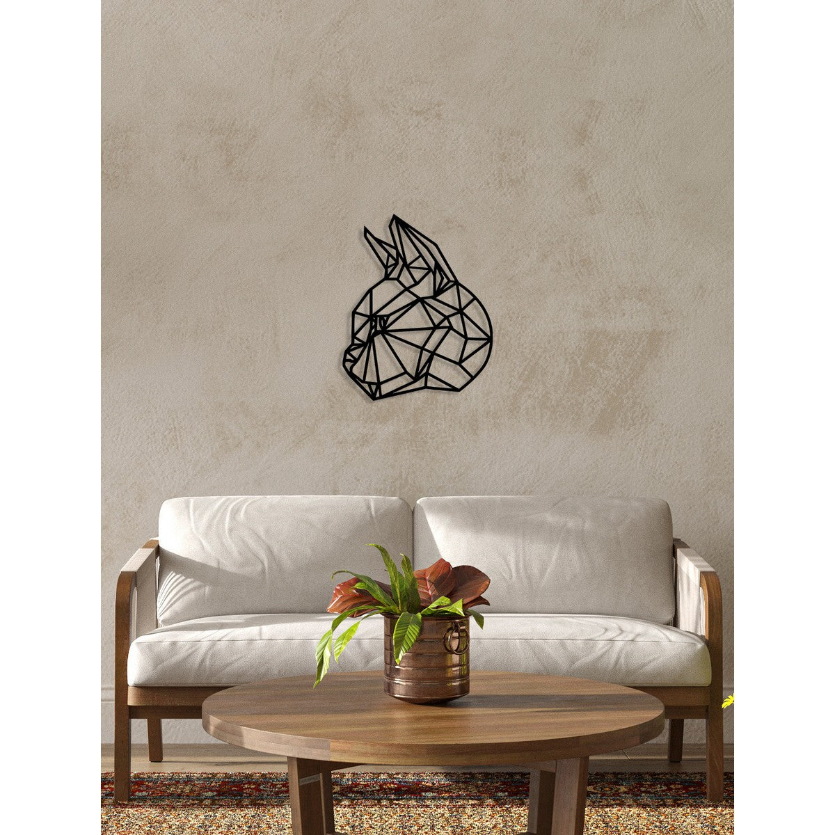 Decorazione in Metallo Gatto 43, Nero, Metallo, 40x0,15x50 cm, DESIGN MANIA