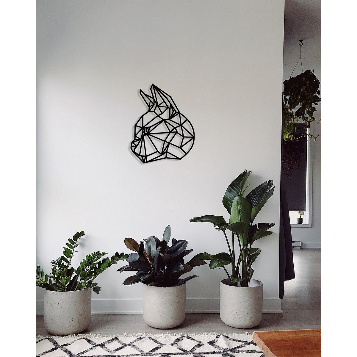 Decorazione in Metallo Gatto 43, Nero, Metallo, 40x0,15x50 cm, DESIGN MANIA