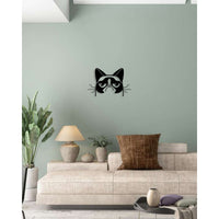 Decorazione in Metallo Gatto 51, Nero, Metallo, 31x0,15x21 cm, DESIGN MANIA