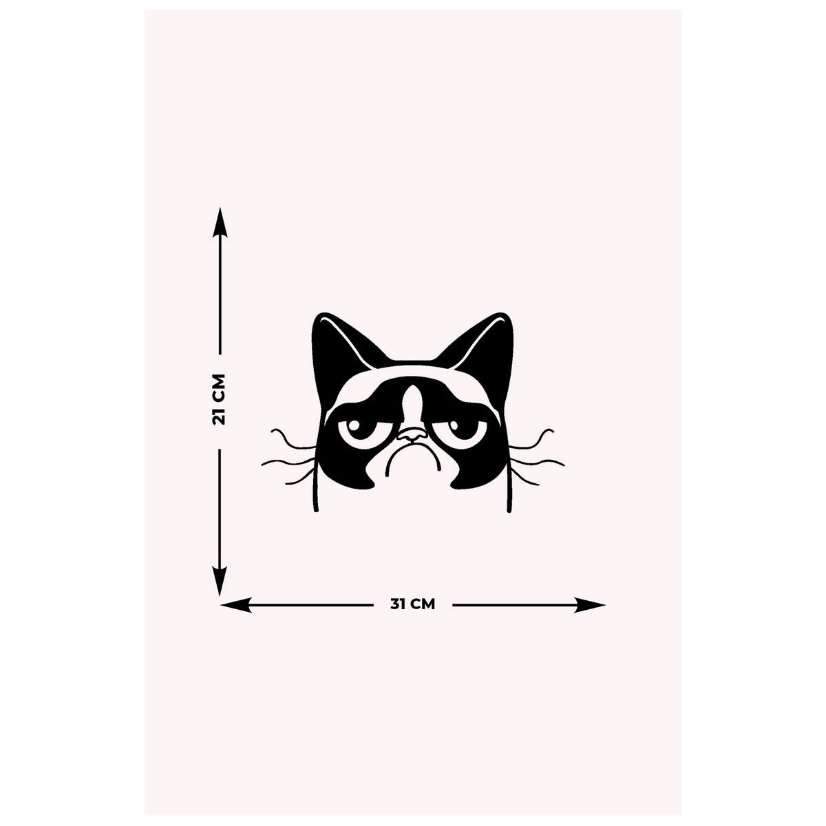 Decorazione in Metallo Gatto 51, Nero, Metallo, 31x0,15x21 cm, DESIGN MANIA