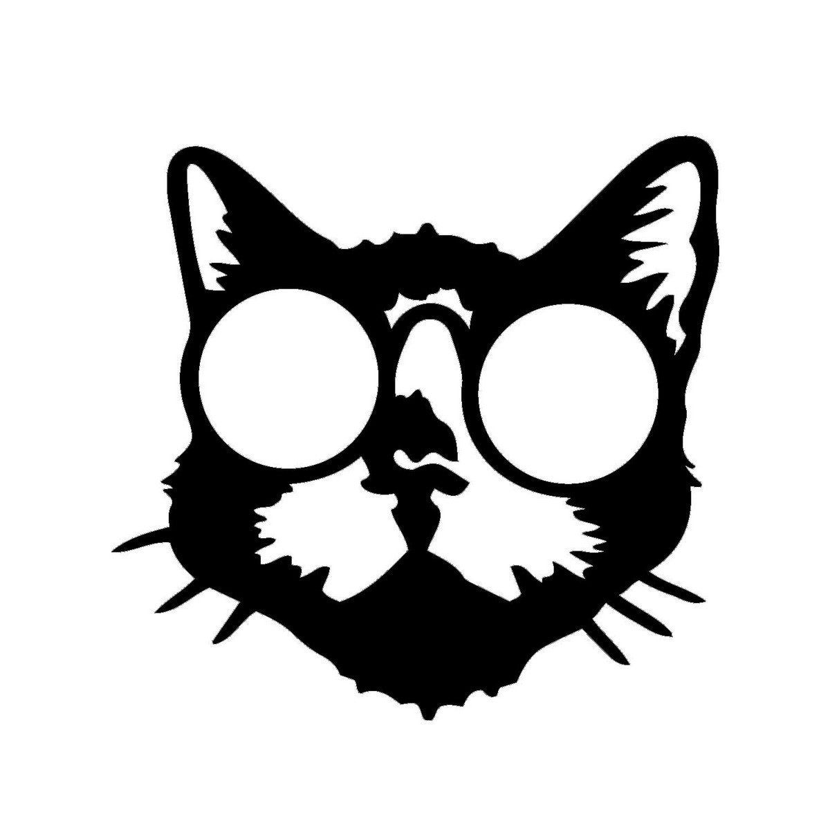 Decorazione in Metallo Gatto 61, Nero, Metallo, 42x0,15x41 cm, DESIGN MANIA