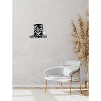 Decorazione in Metallo Gatto 91, Nero, Metallo, 50x0,15x40 cm, DESIGN MANIA