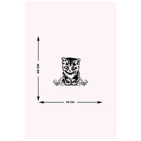 Decorazione in Metallo Gatto 91, Nero, Metallo, 50x0,15x40 cm, DESIGN MANIA