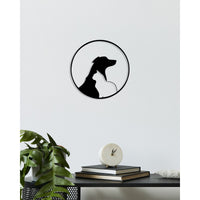 Decorazione in Metallo Gatto 111, Nero, Metallo, 50x0,15x50 cm, DESIGN MANIA