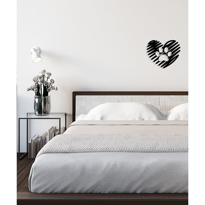 Decorazione in Metallo Gatto 117, Nero, Metallo, 48x0,15x40 cm, DESIGN MANIA