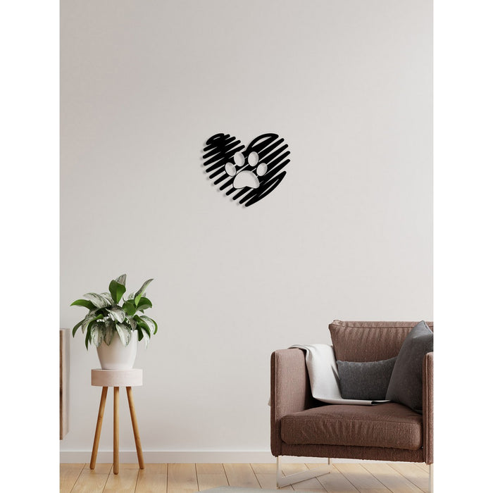 Decorazione in Metallo Gatto 117, Nero, Metallo, 48x0,15x40 cm, DESIGN MANIA