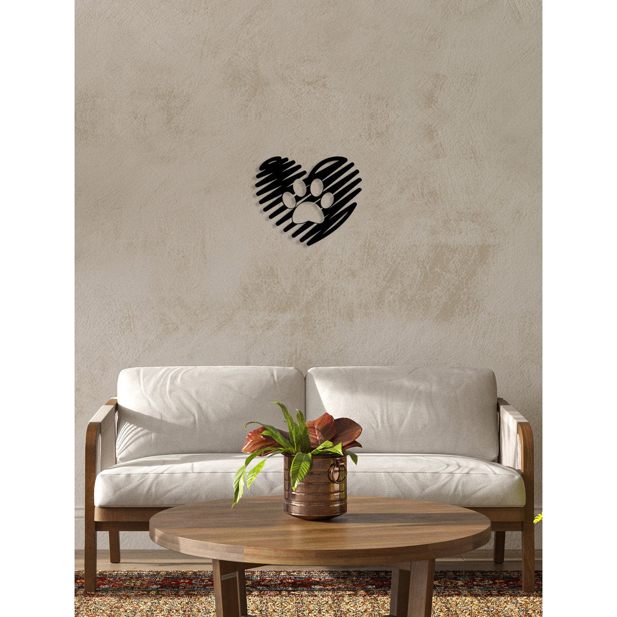 Decorazione in Metallo Gatto 117, Nero, Metallo, 48x0,15x40 cm, DESIGN MANIA