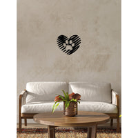 Decorazione in Metallo Gatto 117, Nero, Metallo, 48x0,15x40 cm, DESIGN MANIA