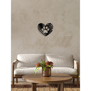 Decorazione in Metallo Gatto 117, Nero, Metallo, 48x0,15x40 cm, DESIGN MANIA