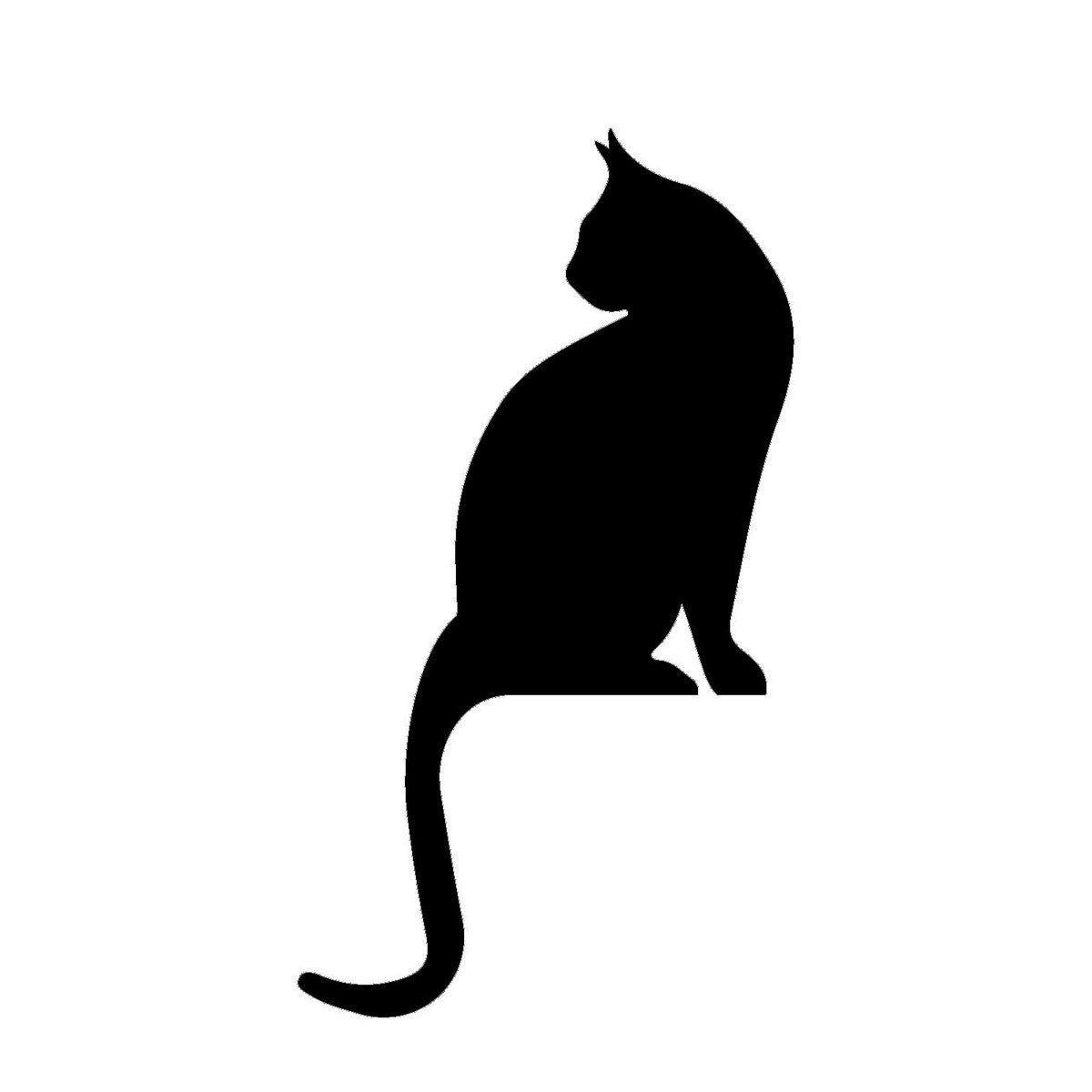 Decorazione in Metallo Gatto 141, Nero, Metallo, 30x0,15x54 cm, DESIGN MANIA