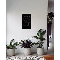 Decorazione in Metallo Gatto 155, Nero, Metallo, 36x0,15x60 cm, DESIGN MANIA