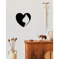 Decorazione in Metallo Gatto 165, Nero, Metallo, 40x0,15x38 cm, DESIGN MANIA