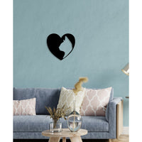 Decorazione in Metallo Gatto 165, Nero, Metallo, 40x0,15x38 cm, DESIGN MANIA