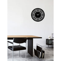 Orologio da Parete Barocco, Nero, Metallo, 50x0,15x50 cm, DESIGN MANIA