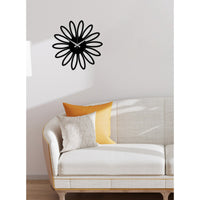 Orologio da Parete Margherita, Nero, Metallo, 40x0,15x39 cm, DESIGN MANIA