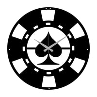 Orologio da Parete Pocker, Nero, Metallo, 50x0,15x50 cm, DESIGN MANIA