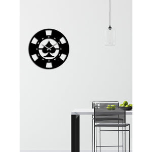 Orologio da Parete Pocker, Nero, Metallo, 50x0,15x50 cm, DESIGN MANIA