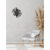 Orologio da Parete Londra, Nero, Metallo, 50x0,15x55 cm, DESIGN MANIA