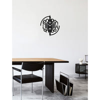 Orologio da Parete Londra, Nero, Metallo, 50x0,15x55 cm, DESIGN MANIA