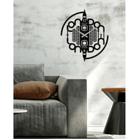 Orologio da Parete Londra, Nero, Metallo, 50x0,15x55 cm, DESIGN MANIA