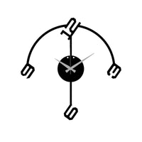 Orologio da Parete Numeri 8, Nero, Metallo, 42x0,15x43 cm, DESIGN MANIA