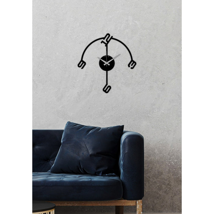 Orologio da Parete Numeri 8, Nero, Metallo, 42x0,15x43 cm, DESIGN MANIA