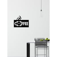 Orologio da Parete Caffe', Nero, Metallo, 50x0,15x39 cm, DESIGN MANIA