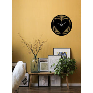 Orologio da Parete Cuore 1, Nero, Metallo, 42x0,15x42 cm, DESIGN MANIA
