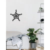 Orologio da Parete Musica, Nero, Metallo, 50x0,15x48 cm, DESIGN MANIA