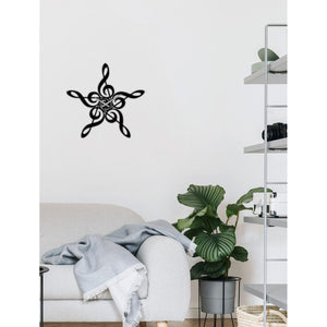 Orologio da Parete Musica, Nero, Metallo, 50x0,15x48 cm, DESIGN MANIA