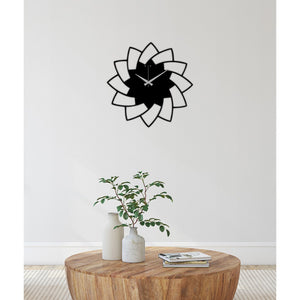 Orologio da Parete Geometrico 41, Nero, Metallo, 40x0,15x40 cm cm, DESIGN MANIA