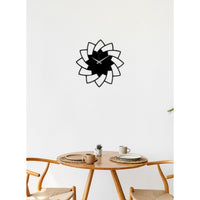 Orologio da Parete Geometrico 41, Nero, Metallo, 40x0,15x40 cm cm, DESIGN MANIA