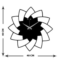 Orologio da Parete Geometrico 41, Nero, Metallo, 40x0,15x40 cm cm, DESIGN MANIA