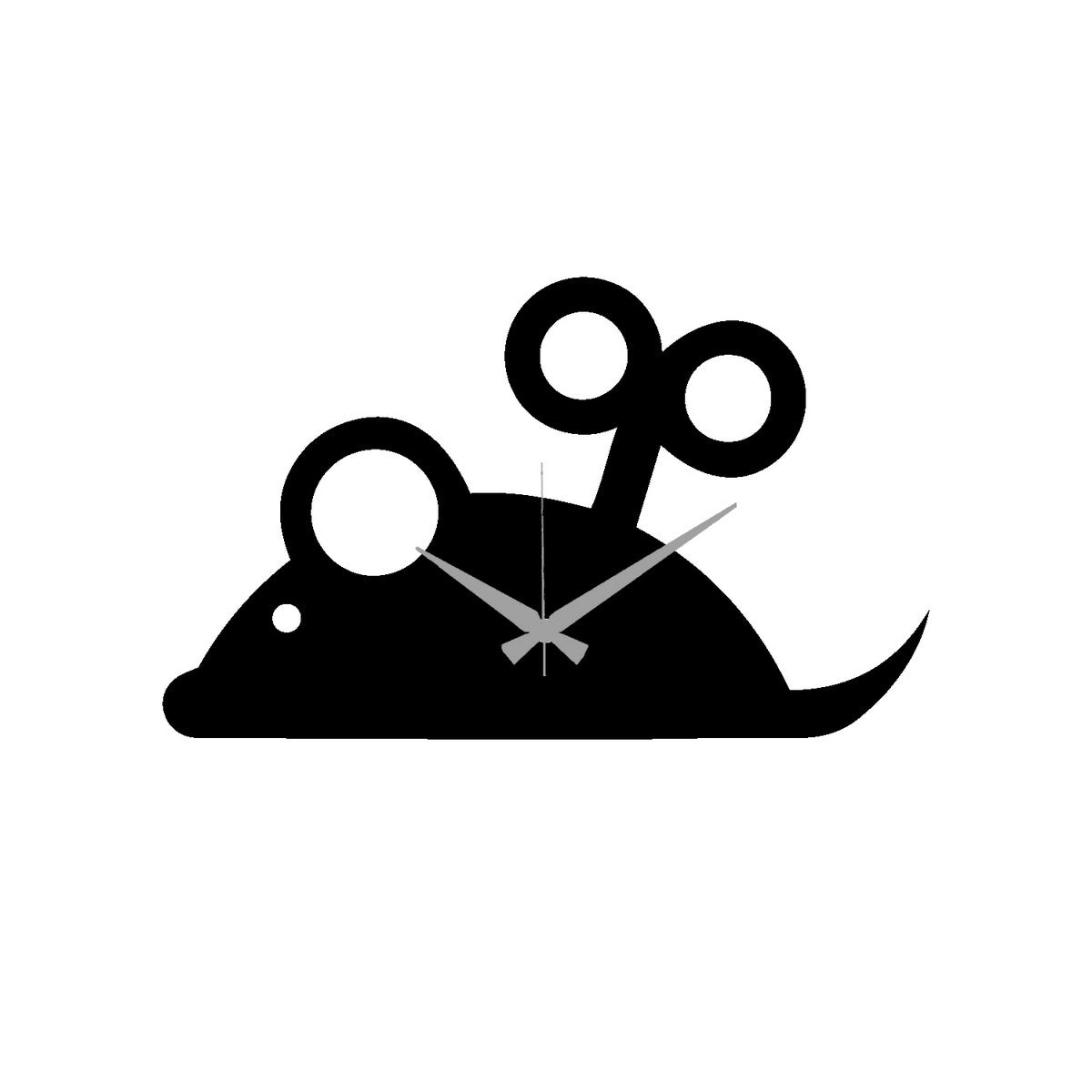 Orologio da Parete Topo, Nero, Metallo, 33x0,15x20 cm, DESIGN MANIA