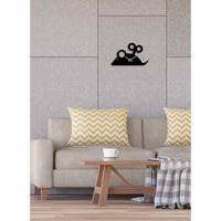 Orologio da Parete Topo, Nero, Metallo, 33x0,15x20 cm, DESIGN MANIA