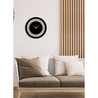 Orologio da Parete Geometrico 57, Nero, Metallo, 40x0,15x40 cm cm, DESIGN MANIA