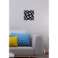 Orologio da Parete Geometrico 61, Nero, Metallo, 41x0,15x40 cm cm, DESIGN MANIA