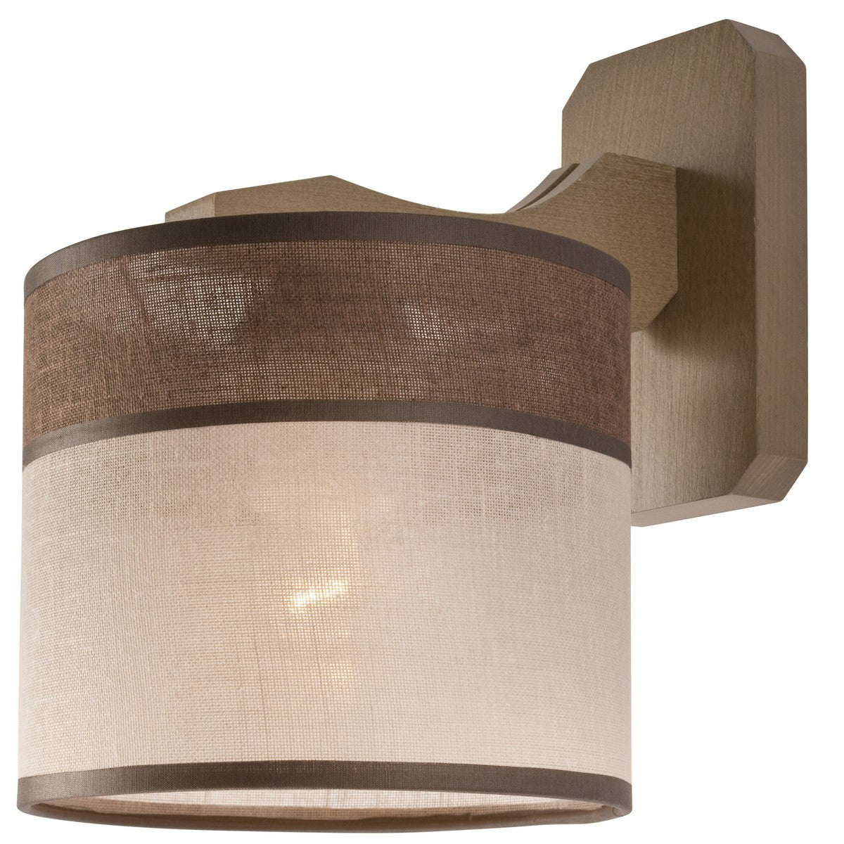 Lampada a Parete Andrea, Marrone, Legno, 23x23x23 cm, Seven Design