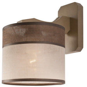 Lampada a Parete Andrea, Marrone, Legno, 23x23x23 cm, Seven Design