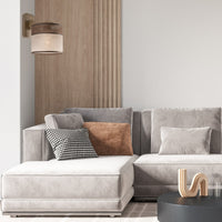 Lampada a Parete Andrea, Marrone, Legno, 23x23x23 cm, Seven Design